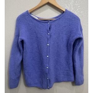 Sezane La Maille Paris Super Kid Mohair Baby Alpaca Wool Button Cardigan Size M